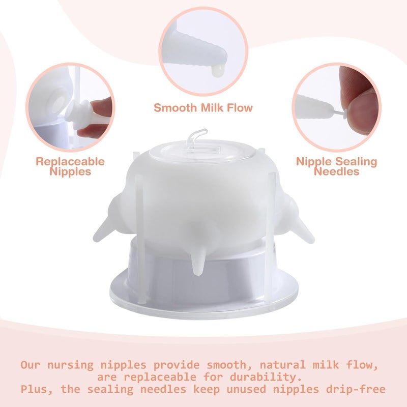 Elevonix Nursing Nipple for Kittens, Nursing Nipple with 4 Adjustable Detachable Nipples – Perfect Replacement for Nursing Bottles, Puppy Feeder for Newborn Kittens & Puppies, 200ml Capacity(White) - Image 5